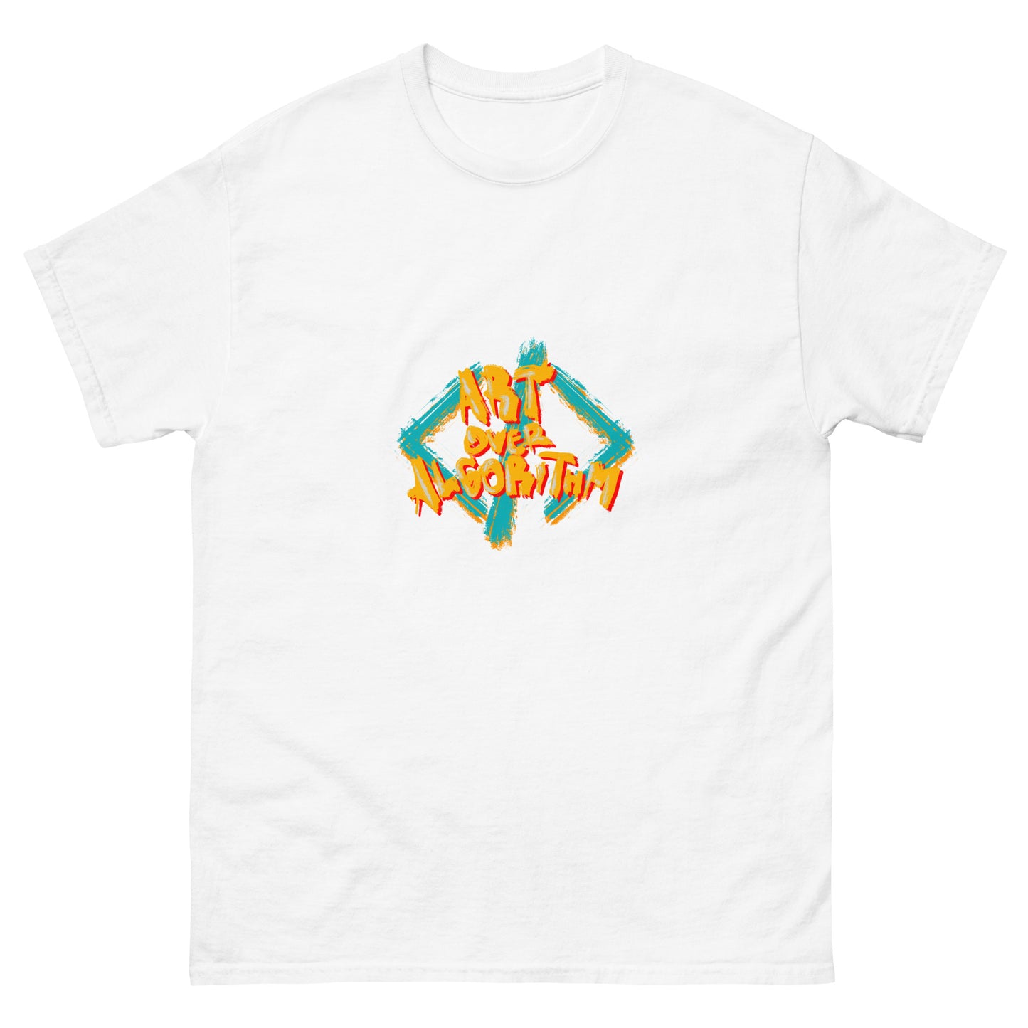 Art Over Algorithm Large Print Tee
